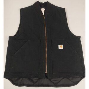 Vintage Carhartt V01 BLK Arctic Vest Men Large Regular Black Canvas Made in USA
